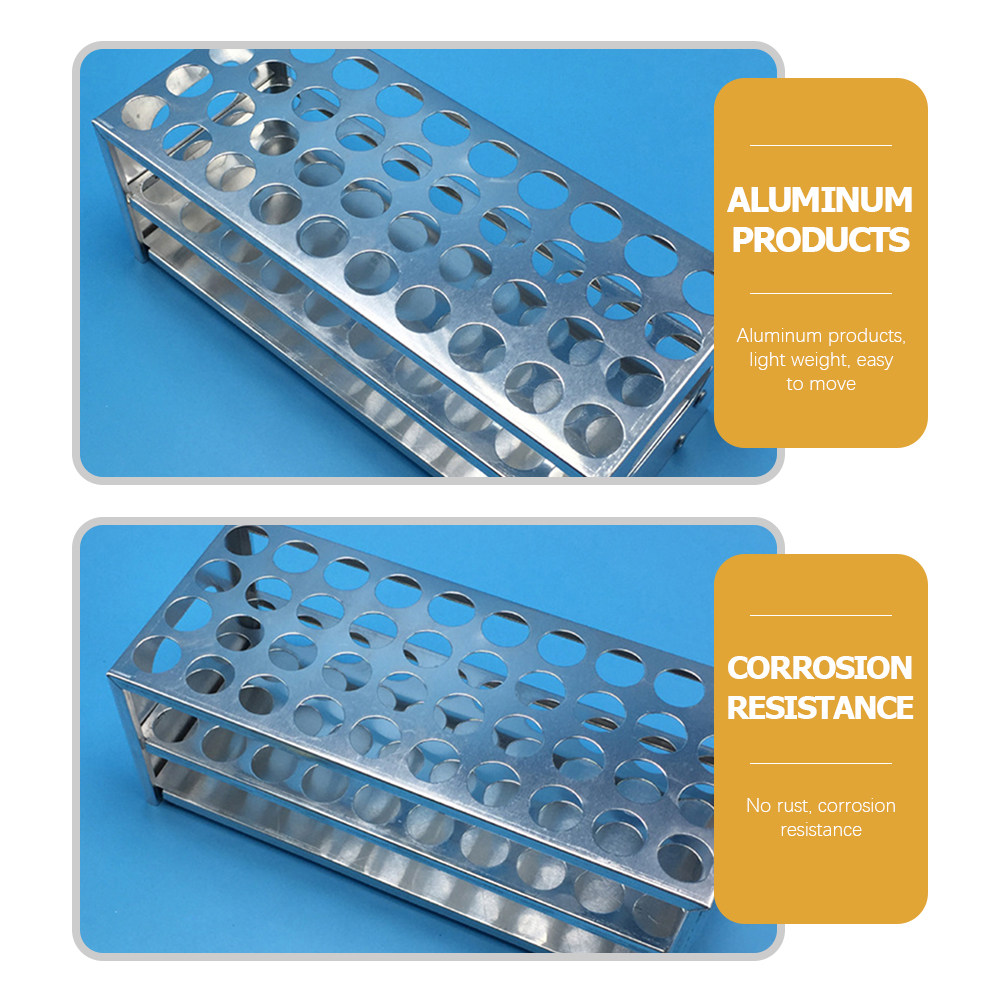Aluminum Test Tube Rack 40-Hol - Lab Equipment ulasan dan harga